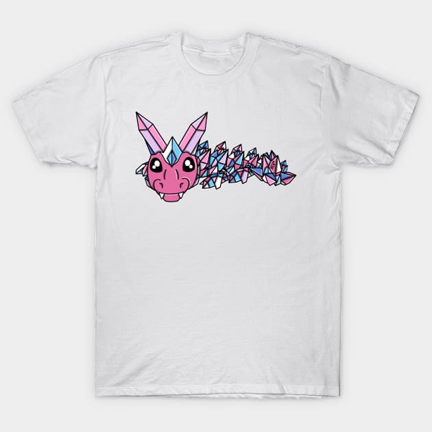 Bigender Pride Fidget Crystal Dragon T-Shirt by SentABearToSpace 